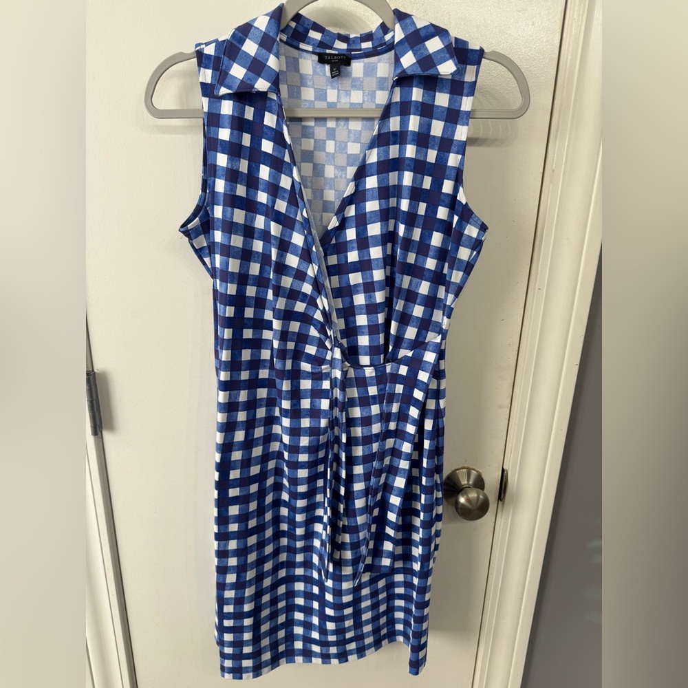 Talbots Blue and White Checkered Dress